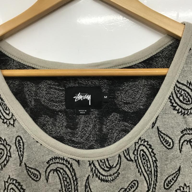 ステューシー STUSSY タンクトップ タンクトップ タンクトップ ノースリーブカットソー クルーネック M プリント 灰 / グレー / gray メンズ USED 古着 中古 10161568