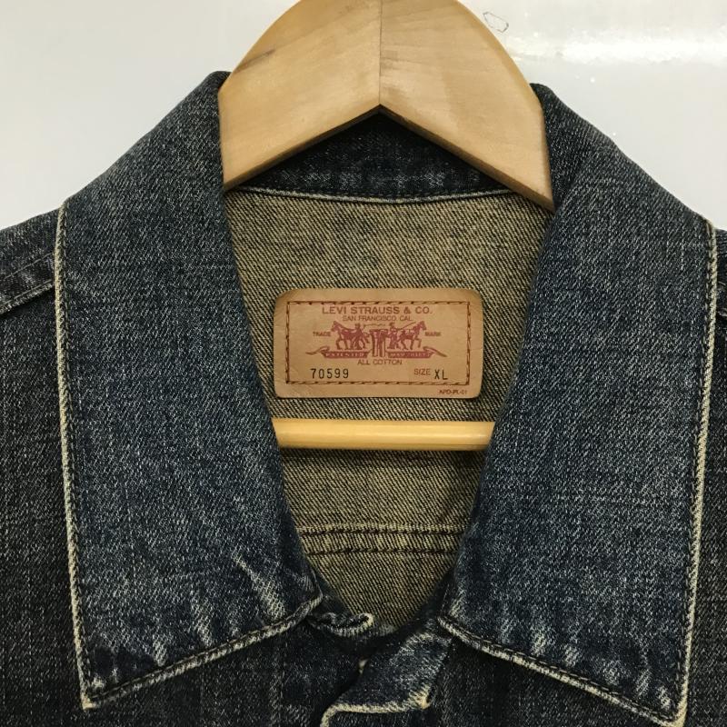 リーバイストラウスアンドコー Levi Strauss & co. ジャケット、上着 ジャンパー、ブルゾン デニムジャケット Gジャン アウター カジュアルジャケット XL 無地 インディゴ / インディゴ / Indigo メンズ USED 古着 中古 10161570