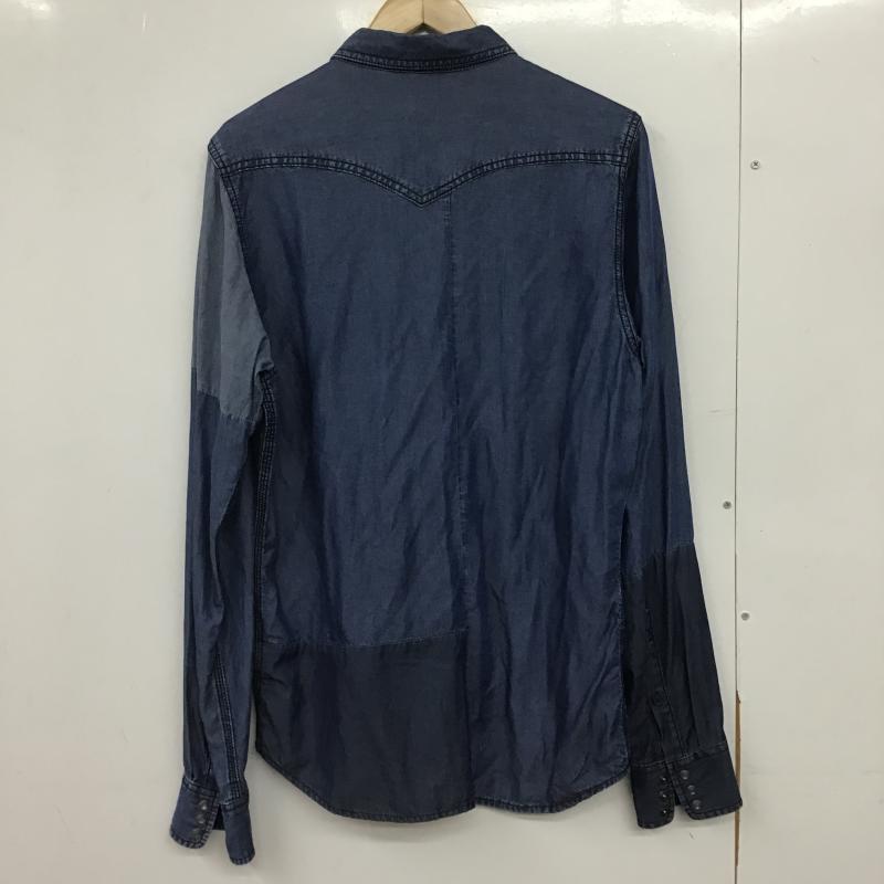 ディーゼル DIESEL シャツ、ブラウス 長袖 デニムシャツ 長袖シャツ L 無地 インディゴ / インディゴ / Indigo メンズ USED 古着 中古 10161572
