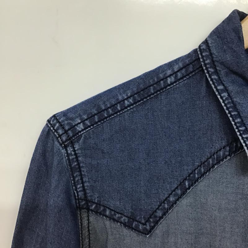 ディーゼル DIESEL シャツ、ブラウス 長袖 デニムシャツ 長袖シャツ L 無地 インディゴ / インディゴ / Indigo メンズ USED 古着 中古 10161572