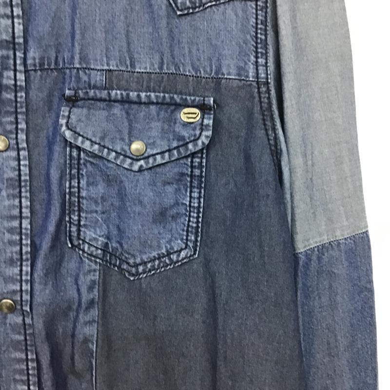 ディーゼル DIESEL シャツ、ブラウス 長袖 デニムシャツ 長袖シャツ L 無地 インディゴ / インディゴ / Indigo メンズ USED 古着 中古 10161572