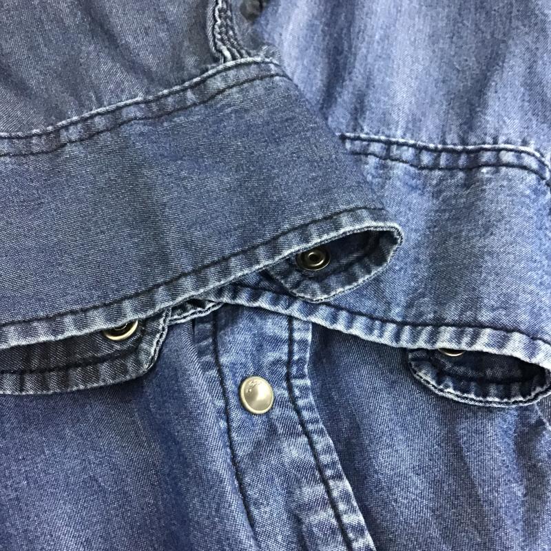 ディーゼル DIESEL シャツ、ブラウス 長袖 デニムシャツ 長袖シャツ L 無地 インディゴ / インディゴ / Indigo メンズ USED 古着 中古 10161572