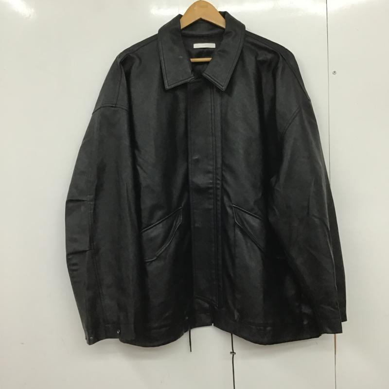 ウィム バイ リドム WYM LIDNM ジャケット、上着 ジャンパー、ブルゾン フェイクレザージャケット ジップアップジャケット L 無地 黒 / ブラック / black メンズ USED 古着 中古 10161576