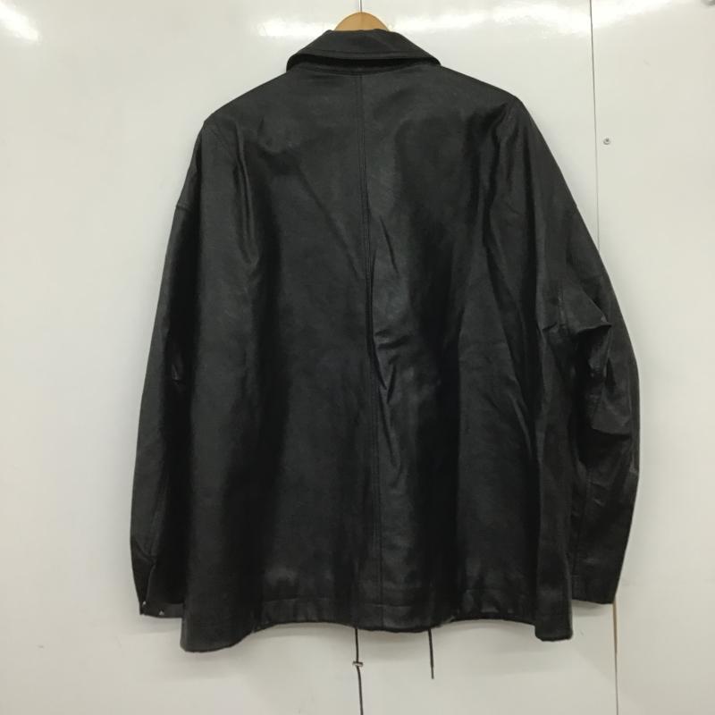 ウィム バイ リドム WYM LIDNM ジャケット、上着 ジャンパー、ブルゾン フェイクレザージャケット ジップアップジャケット L 無地 黒 / ブラック / black メンズ USED 古着 中古 10161576
