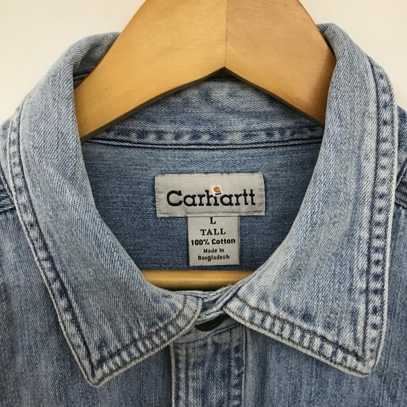 カーハート Carhartt シャツ、ブラウス 長袖 長袖シャツ デニムシャツ L 無地 インディゴ / インディゴ / Indigo メンズ USED 古着 中古 10161577