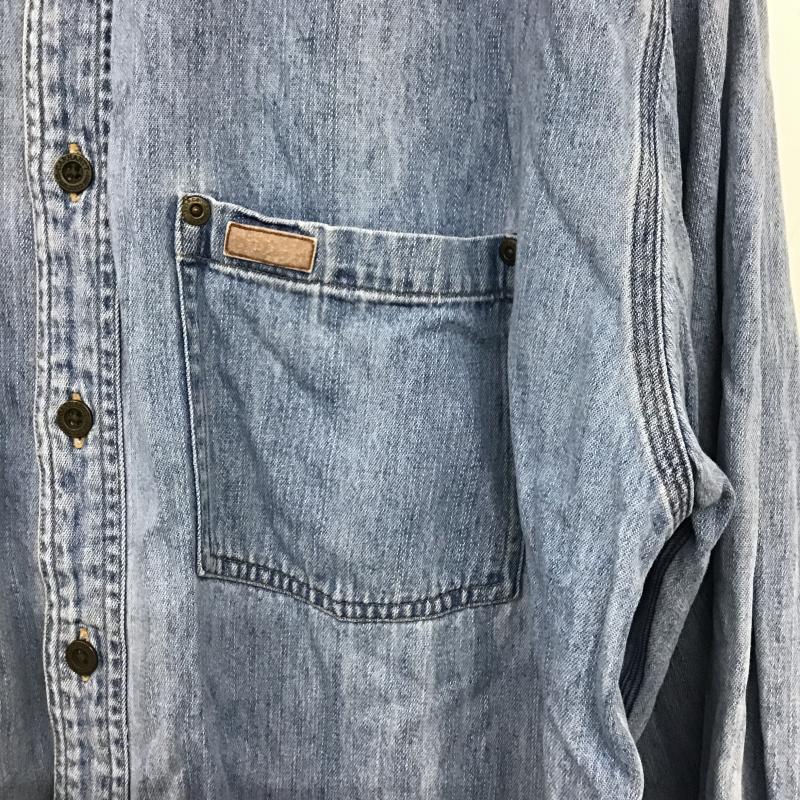 カーハート Carhartt シャツ、ブラウス 長袖 長袖シャツ デニムシャツ L 無地 インディゴ / インディゴ / Indigo メンズ USED 古着 中古 10161577