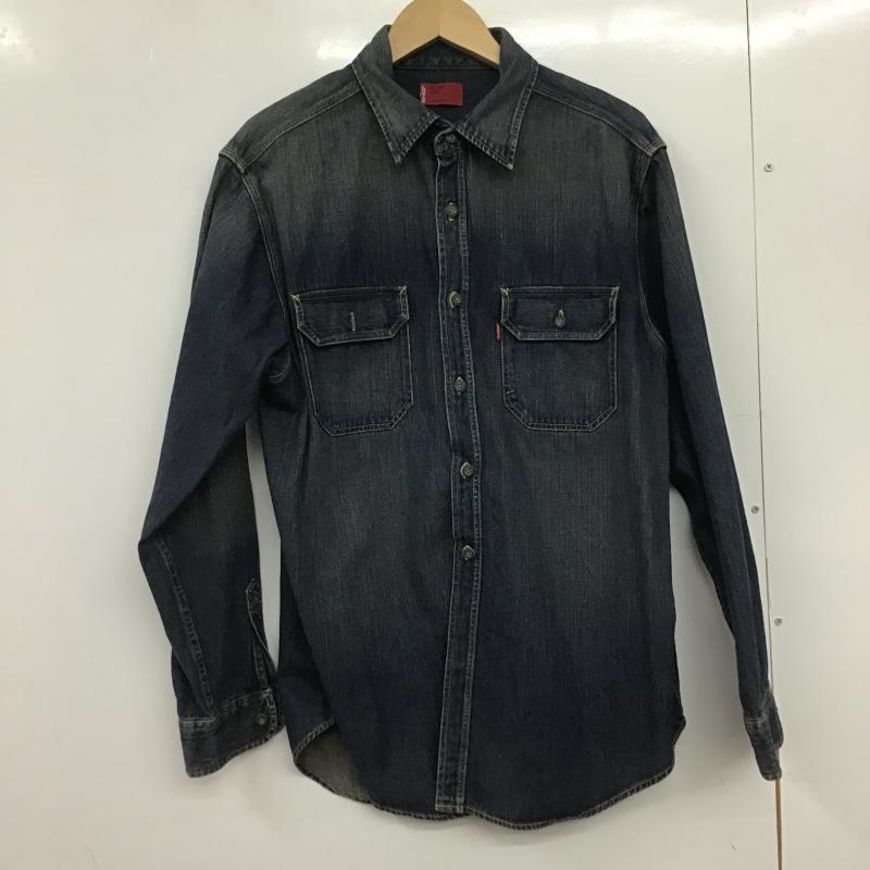 リーバイス Levi s シャツ、ブラウス 長袖 長袖シャツ デニムシャツ 無地シャツ L 無地 インディゴ / インディゴ / Indigo メンズ USED 古着 中古 10161581