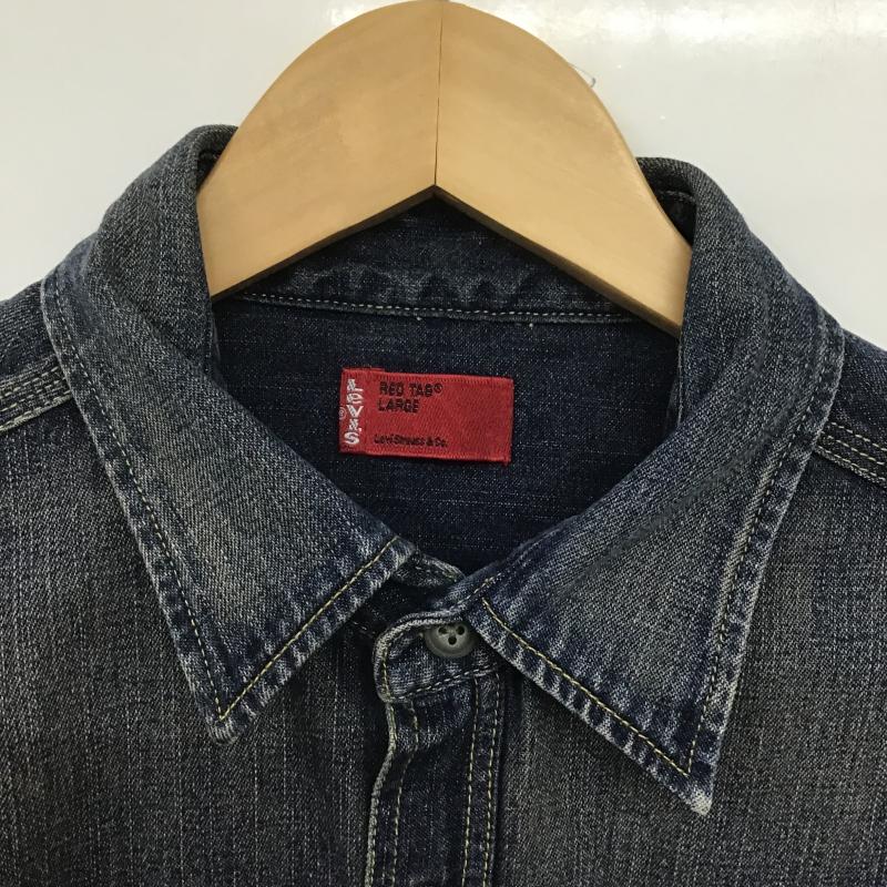 リーバイス Levi s シャツ、ブラウス 長袖 長袖シャツ デニムシャツ 無地シャツ L 無地 インディゴ / インディゴ / Indigo メンズ USED 古着 中古 10161581