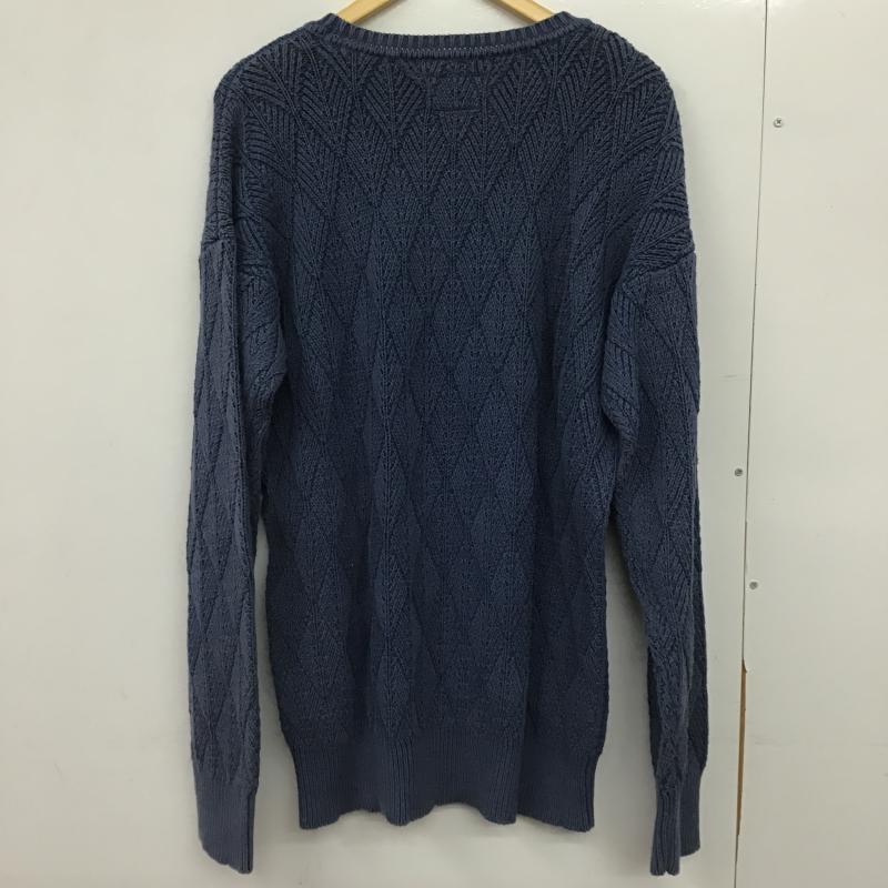 ザ ノースフェイス パープルレーベル THE NORTH FACE PURPLE LABEL ニット、セーター 長袖 nt6200n ニット セーター XL ロゴ、文字 青 / ブルー / blue メンズ USED 古着 中古 10161584