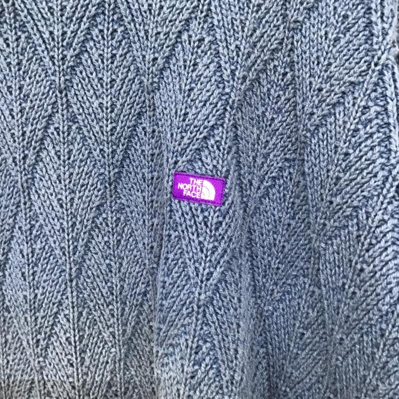 ザ ノースフェイス パープルレーベル THE NORTH FACE PURPLE LABEL ニット、セーター 長袖 nt6200n ニット セーター XL ロゴ、文字 青 / ブルー / blue メンズ USED 古着 中古 10161584