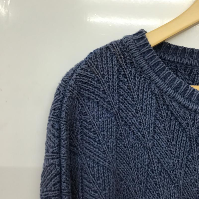 ザ ノースフェイス パープルレーベル THE NORTH FACE PURPLE LABEL ニット、セーター 長袖 nt6200n ニット セーター XL ロゴ、文字 青 / ブルー / blue メンズ USED 古着 中古 10161584