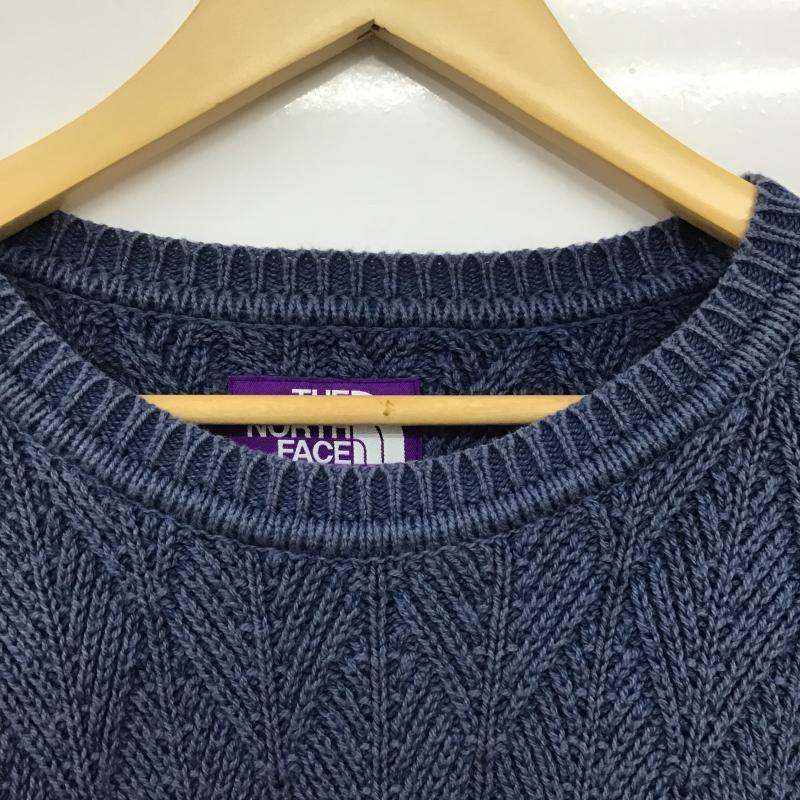ザ ノースフェイス パープルレーベル THE NORTH FACE PURPLE LABEL ニット、セーター 長袖 nt6200n ニット セーター XL ロゴ、文字 青 / ブルー / blue メンズ USED 古着 中古 10161584
