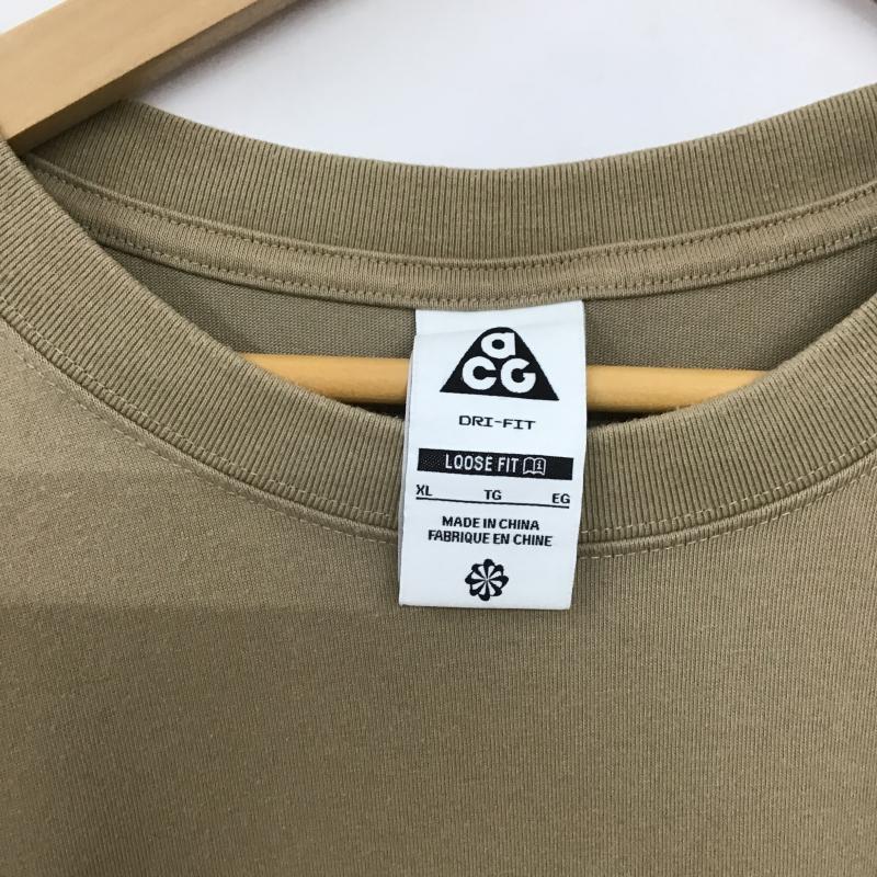ナイキ エィシージー NIKE ACG Tシャツ 半袖 半袖カットソー プリントTシャツ クルーネックカットソー XL ロゴ、文字 ベージュ / ベージュ / beige メンズ USED 古着 中古 10161586