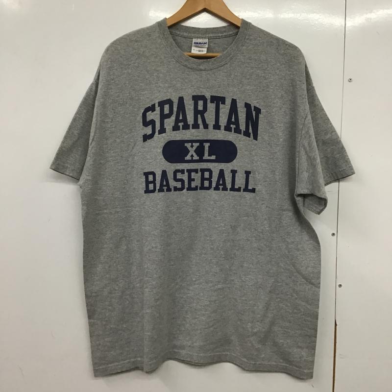 ギルダン GILDAN Tシャツ 半袖 半袖カットソー プリントTシャツ クルーネックカットソー XL ロゴ、文字 灰 / グレー / gray メンズ USED 古着 中古 10161588