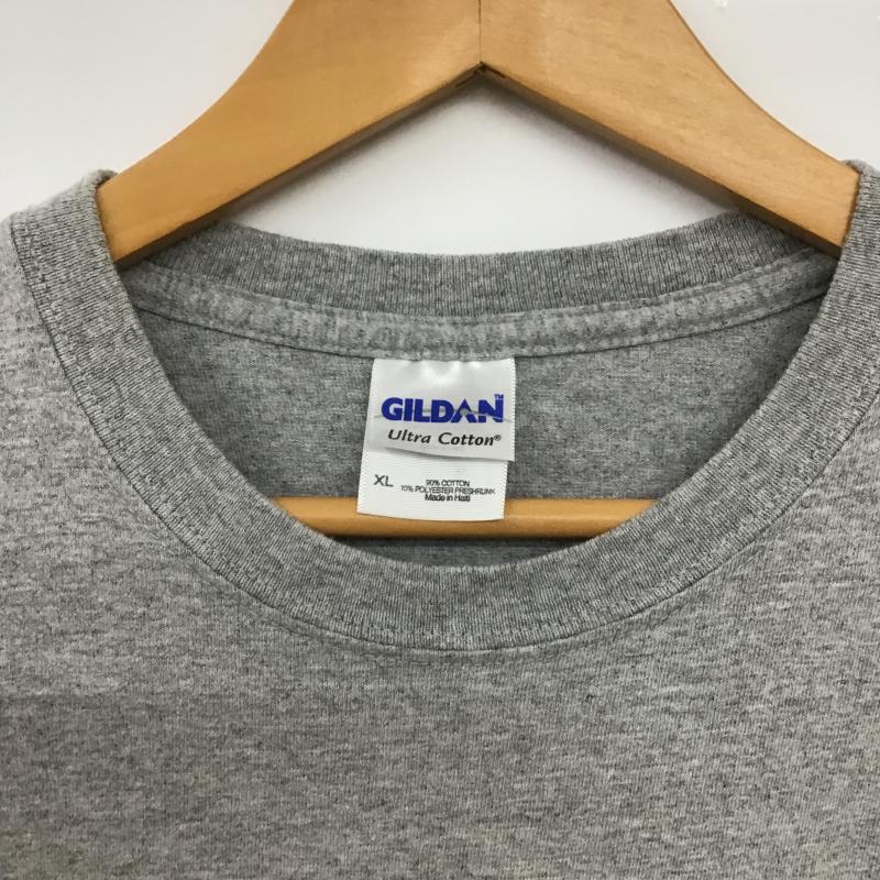 ギルダン GILDAN Tシャツ 半袖 半袖カットソー プリントTシャツ クルーネックカットソー XL ロゴ、文字 灰 / グレー / gray メンズ USED 古着 中古 10161588