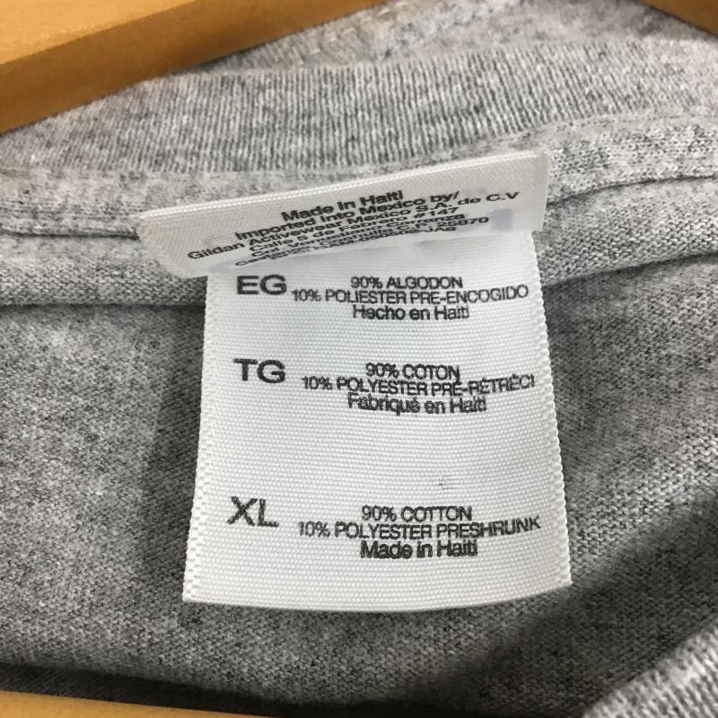 ギルダン GILDAN Tシャツ 半袖 半袖カットソー プリントTシャツ クルーネックカットソー XL ロゴ、文字 灰 / グレー / gray メンズ USED 古着 中古 10161588