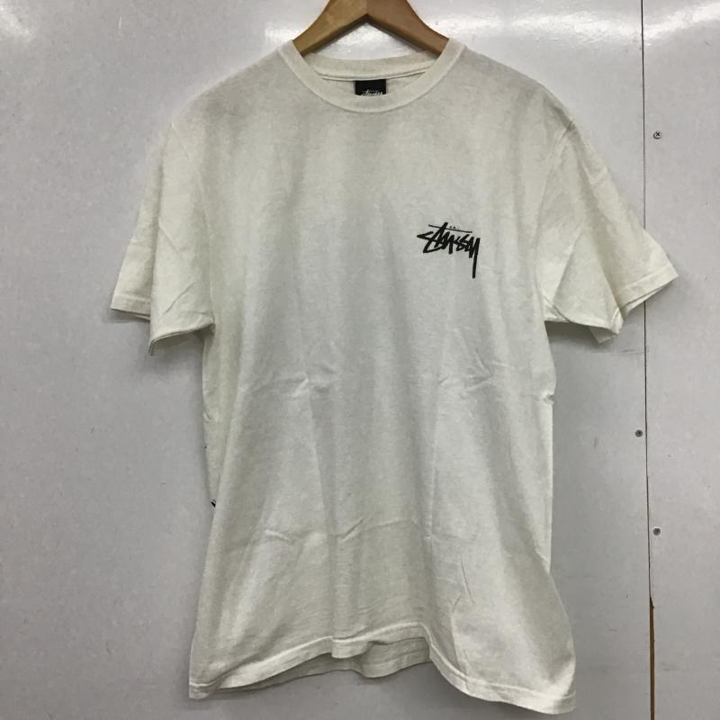 ステューシー STUSSY Tシャツ 半袖 半袖カットソー プリントTシャツ クルーネックカットソー M ロゴ、文字 白 / ホワイト / white メンズ USED 古着 中古 10161589