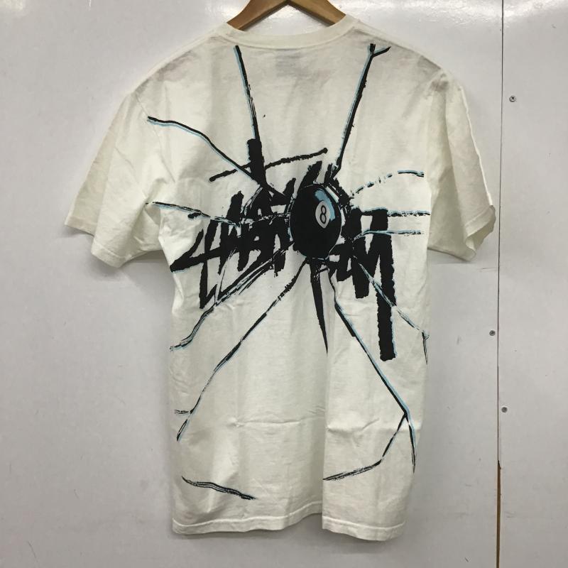 ステューシー STUSSY Tシャツ 半袖 半袖カットソー プリントTシャツ クルーネックカットソー M ロゴ、文字 白 / ホワイト / white メンズ USED 古着 中古 10161589
