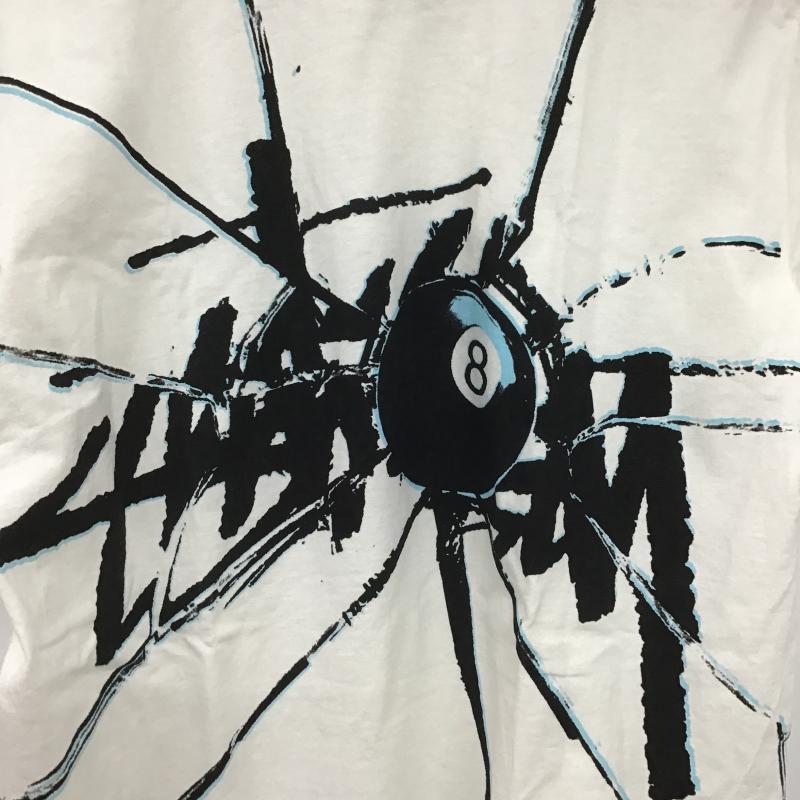 ステューシー STUSSY Tシャツ 半袖 半袖カットソー プリントTシャツ クルーネックカットソー M ロゴ、文字 白 / ホワイト / white メンズ USED 古着 中古 10161589