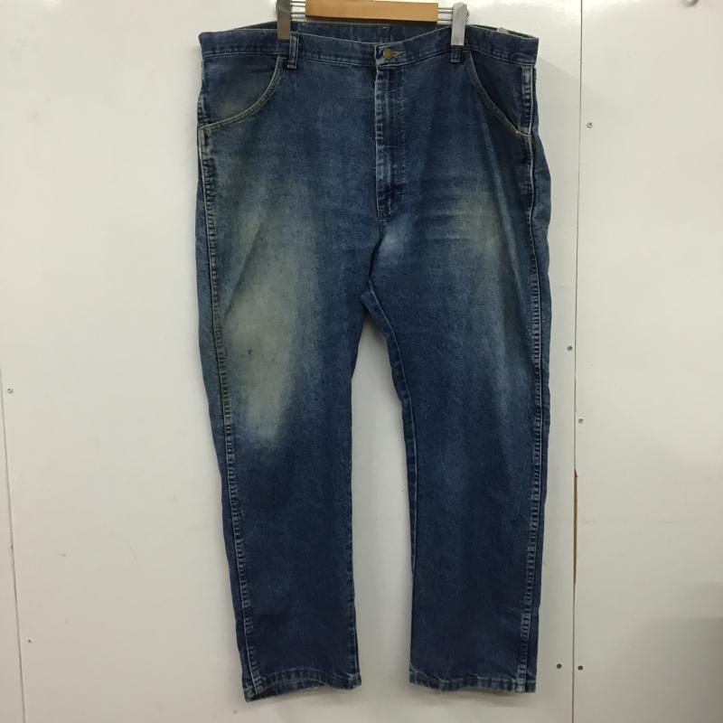 ラングラー Wrangler パンツ デニム、ジーンズ デニムパンツ ワイドパンツ カジュアルパンツ 42インチ 無地 インディゴ / インディゴ / Indigo メンズ USED 古着 中古 10161590