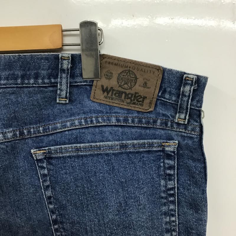 ラングラー Wrangler パンツ デニム、ジーンズ デニムパンツ ワイドパンツ カジュアルパンツ 42インチ 無地 インディゴ / インディゴ / Indigo メンズ USED 古着 中古 10161590