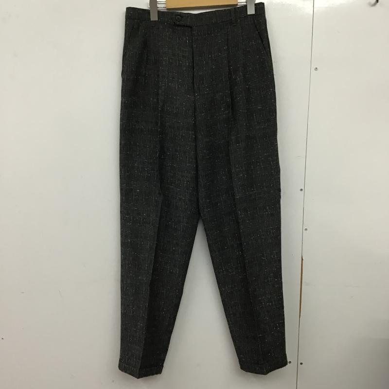 古着 USED パンツ スラックス スラックスパンツ ワイドパンツ センタータックパンツ M 総柄 ダークグレー / ダークグレー / メンズ USED 古着 中古 10161592