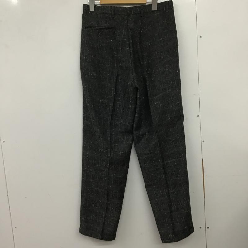 古着 USED パンツ スラックス スラックスパンツ ワイドパンツ センタータックパンツ M 総柄 ダークグレー / ダークグレー / メンズ USED 古着 中古 10161592