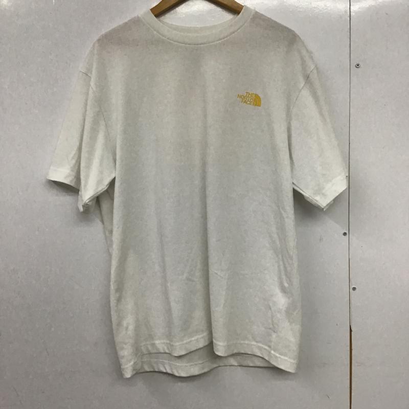 ザノースフェイス THE NORTH FACE Tシャツ 半袖 半袖カットソー プリントTシャツ クルーネックカットソー XL ロゴ、文字 白 / ホワイト / white メンズ USED 古着 中古 10161599