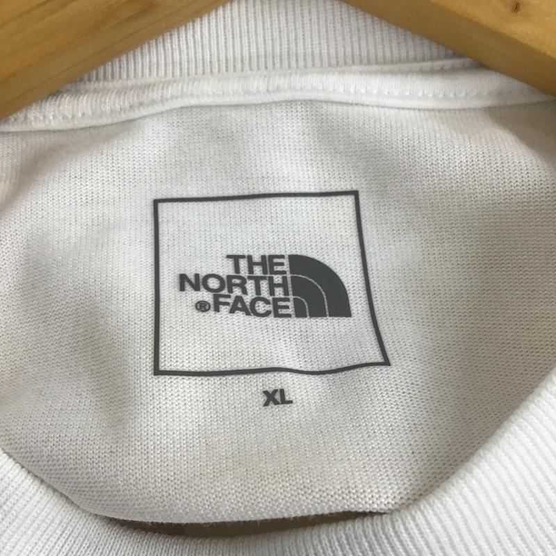 ザノースフェイス THE NORTH FACE Tシャツ 半袖 半袖カットソー プリントTシャツ クルーネックカットソー XL ロゴ、文字 白 / ホワイト / white メンズ USED 古着 中古 10161599