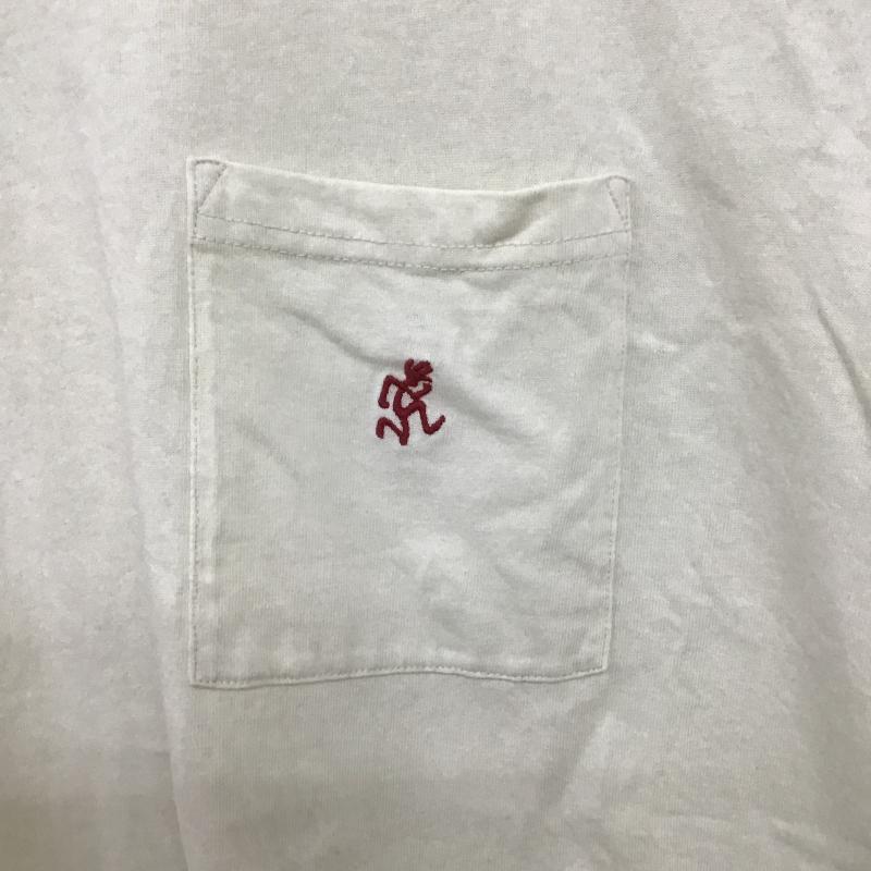 グラミチ GRAMICCI Tシャツ 半袖 半袖カットソー プリントTシャツ クルーネックカットソー M ロゴ、文字 アイボリー / アイボリー / メンズ USED 古着 中古 10161601