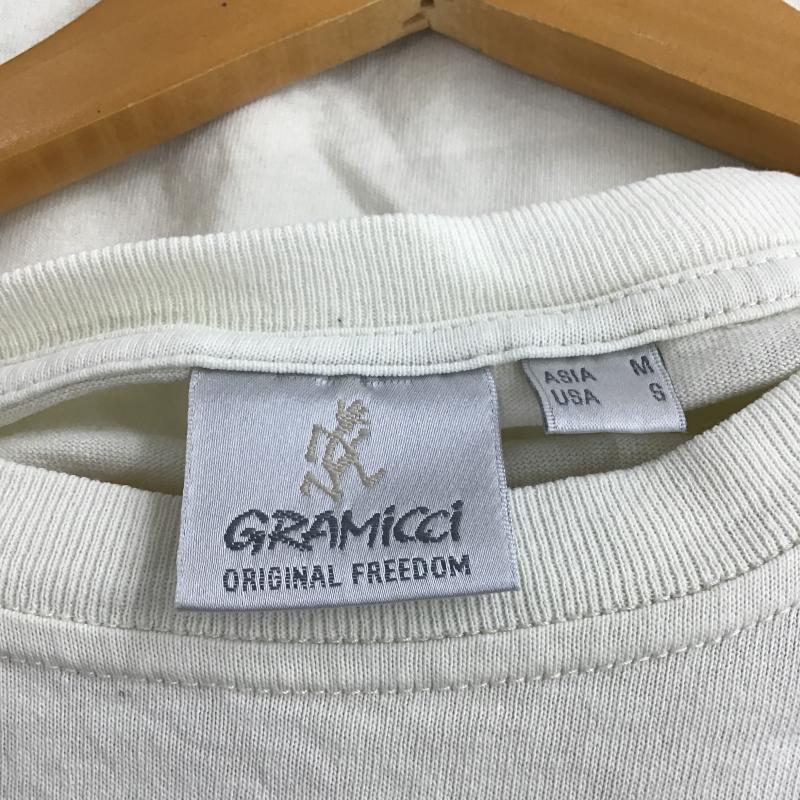 グラミチ GRAMICCI Tシャツ 半袖 半袖カットソー プリントTシャツ クルーネックカットソー M ロゴ、文字 アイボリー / アイボリー / メンズ USED 古着 中古 10161601