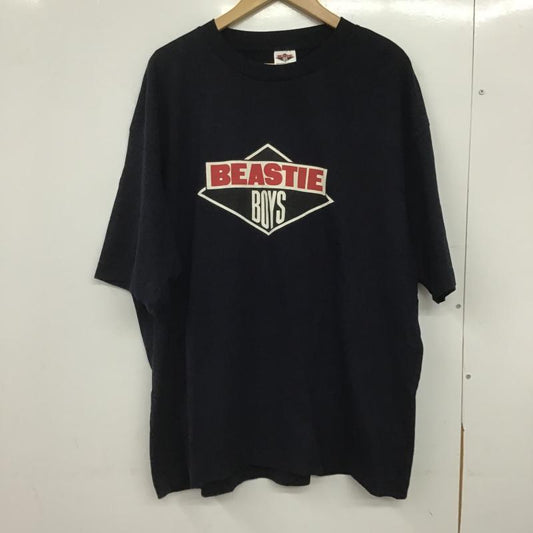 古着 USED Tシャツ 半袖 半袖カットソー プリントTシャツ クルーネックカットソー XL ロゴ、文字 紺 / ネイビー / navy メンズ USED 古着 中古 10161603