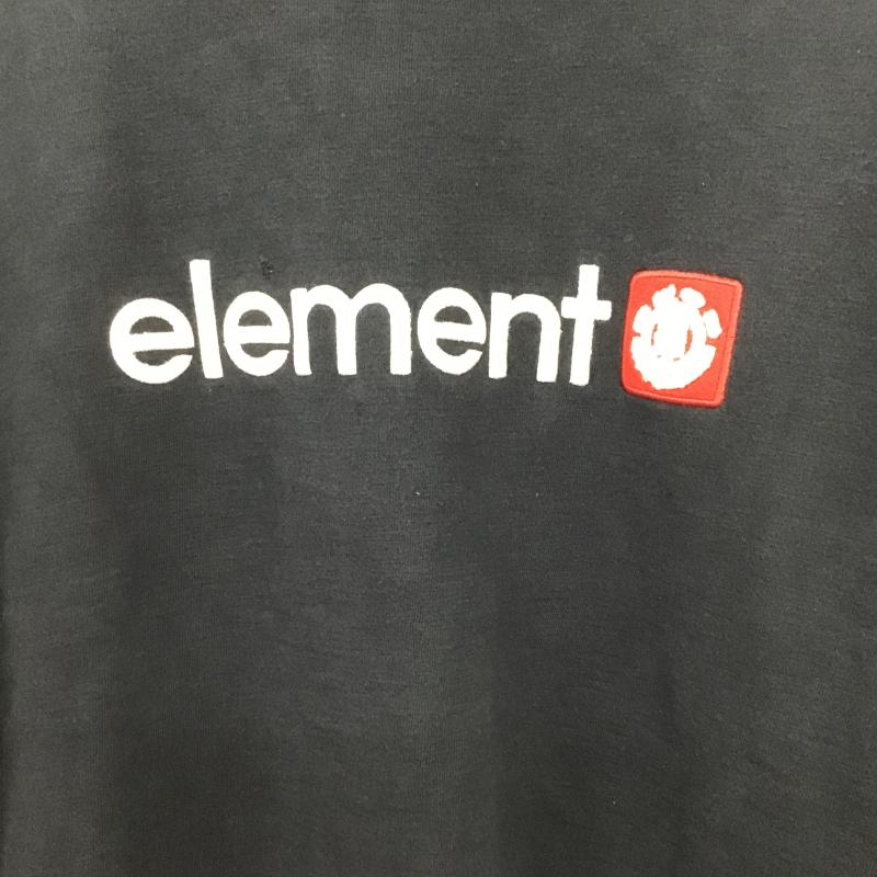 エレメント ELEMENT トレーナー 長袖 長袖トレーナー スウェット クルーネック プルオーバー L ロゴ、文字 紺 / ネイビー / navy メンズ USED 古着 中古 10161609