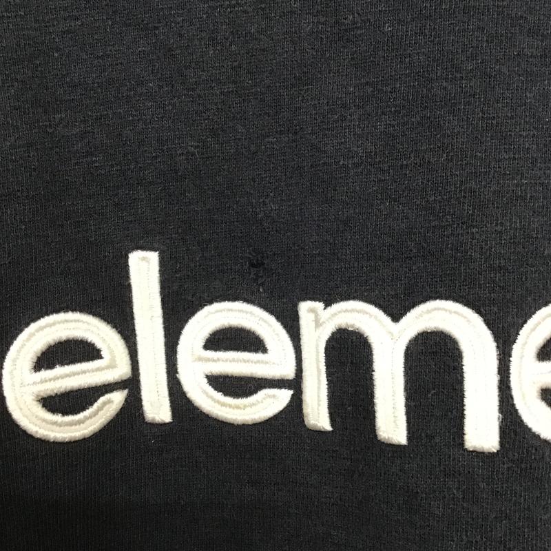エレメント ELEMENT トレーナー 長袖 長袖トレーナー スウェット クルーネック プルオーバー L ロゴ、文字 紺 / ネイビー / navy メンズ USED 古着 中古 10161609