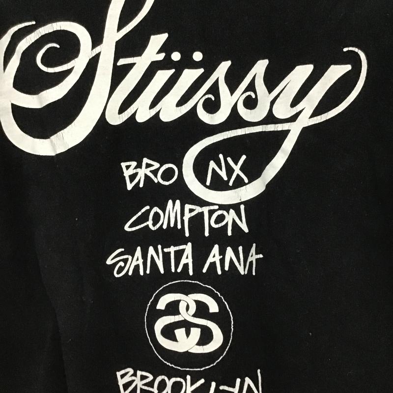 ステューシー STUSSY Tシャツ 半袖 半袖カットソー プリントTシャツ クルーネックカットソー S ロゴ、文字 黒 / ブラック / black メンズ USED 古着 中古 10161610