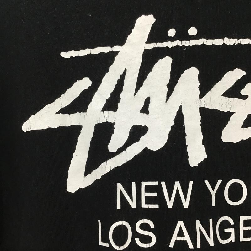 ステューシー STUSSY Tシャツ 半袖 半袖カットソー プリントTシャツ クルーネックカットソー S ロゴ、文字 黒 / ブラック / black メンズ USED 古着 中古 10161610