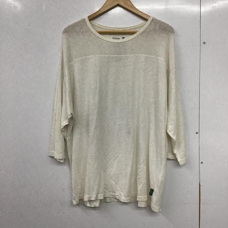 ゴーヘンプ GOHEMP カットソー 半袖 半袖カットソー 無地Tシャツ クルーネックカットソー M 無地 アイボリー / アイボリー / メンズ USED 古着 中古 10161611