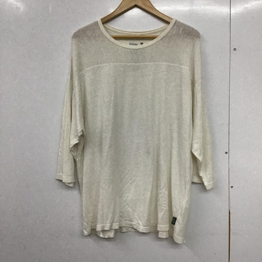 ゴーヘンプ GOHEMP カットソー 半袖 半袖カットソー 無地Tシャツ クルーネックカットソー M 無地 アイボリー / アイボリー / メンズ USED 古着 中古 10161611