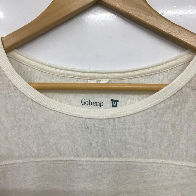 ゴーヘンプ GOHEMP カットソー 半袖 半袖カットソー 無地Tシャツ クルーネックカットソー M 無地 アイボリー / アイボリー / メンズ USED 古着 中古 10161611