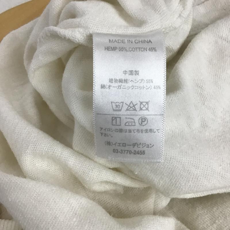 ゴーヘンプ GOHEMP カットソー 半袖 半袖カットソー 無地Tシャツ クルーネックカットソー M 無地 アイボリー / アイボリー / メンズ USED 古着 中古 10161611