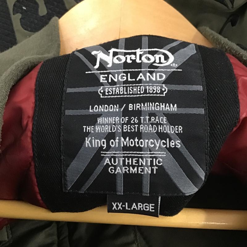 ノートン Norton ジャケット、上着 ジャンパー、ブルゾン ジップアップジャケット ナイロンジャケット アウター XXL ロゴ、文字 カーキ / カーキ / khaki メンズ USED 古着 中古 10161612