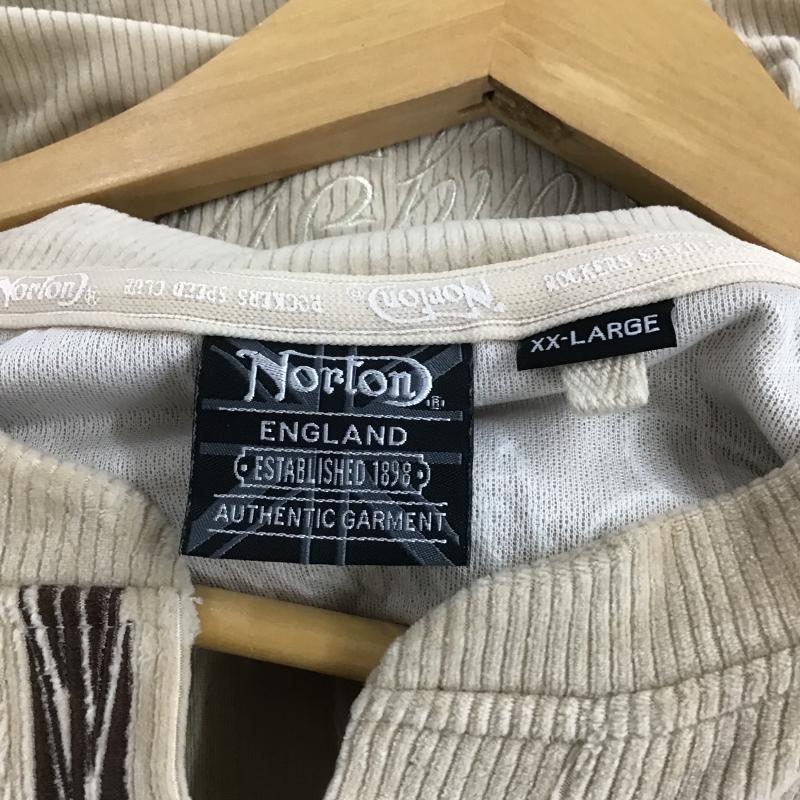 ノートン Norton カットソー 長袖 長袖カットソー コーデュロイカットソー XXL ロゴ、文字 ベージュ / ベージュ / beige メンズ USED 古着 中古 10161613