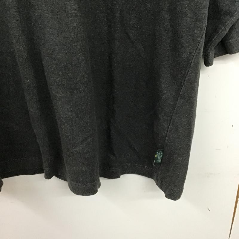 ゴーヘンプ GOHEMP カットソー 七分袖 七分丈カットソー クルーネックカットソー M 無地 ダークグレー / ダークグレー / メンズ USED 古着 中古 10161616