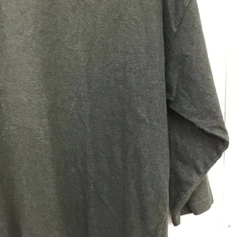 ゴーヘンプ GOHEMP カットソー 七分袖 七分丈カットソー クルーネックカットソー M 無地 ダークグレー / ダークグレー / メンズ USED 古着 中古 10161616