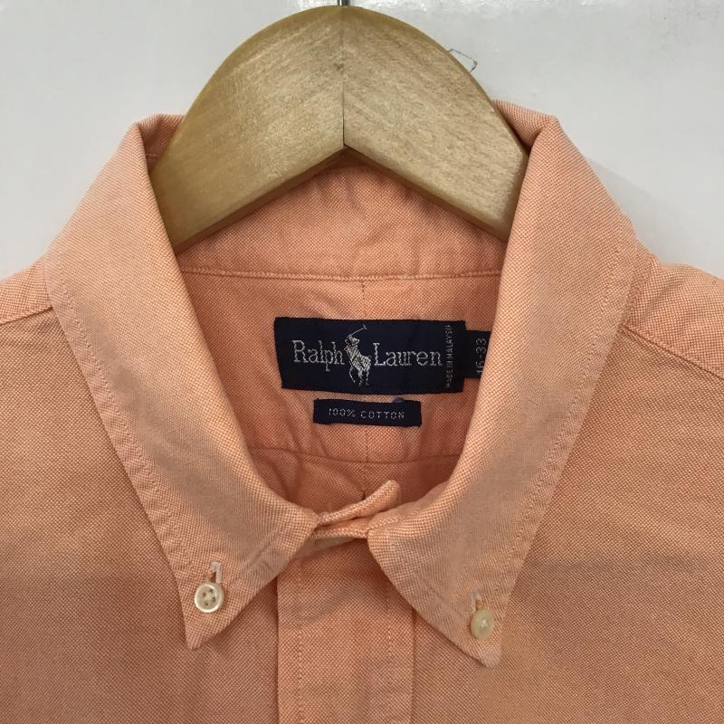 ラルフローレン RALPHLAUREN シャツ、ブラウス 長袖 長袖シャツ 刺繍シャツ カラーシャツ ボタンダウンシャツ 刺繍 橙 / オレンジ / orange メンズ USED 古着 中古 10161622