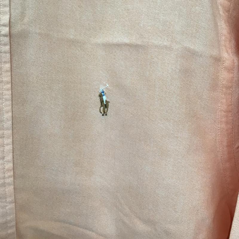 ラルフローレン RALPHLAUREN シャツ、ブラウス 長袖 長袖シャツ 刺繍シャツ カラーシャツ ボタンダウンシャツ 刺繍 橙 / オレンジ / orange メンズ USED 古着 中古 10161622