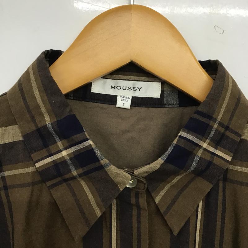 マウジー MOUSSY ワンピース ミニスカート 010ESB30-2570 キャンディスリーブ インディゴ ミニ ドレス 2 チェック マルチカラー / マルチカラー / multicolor レディース USED 古着 中古 10161623