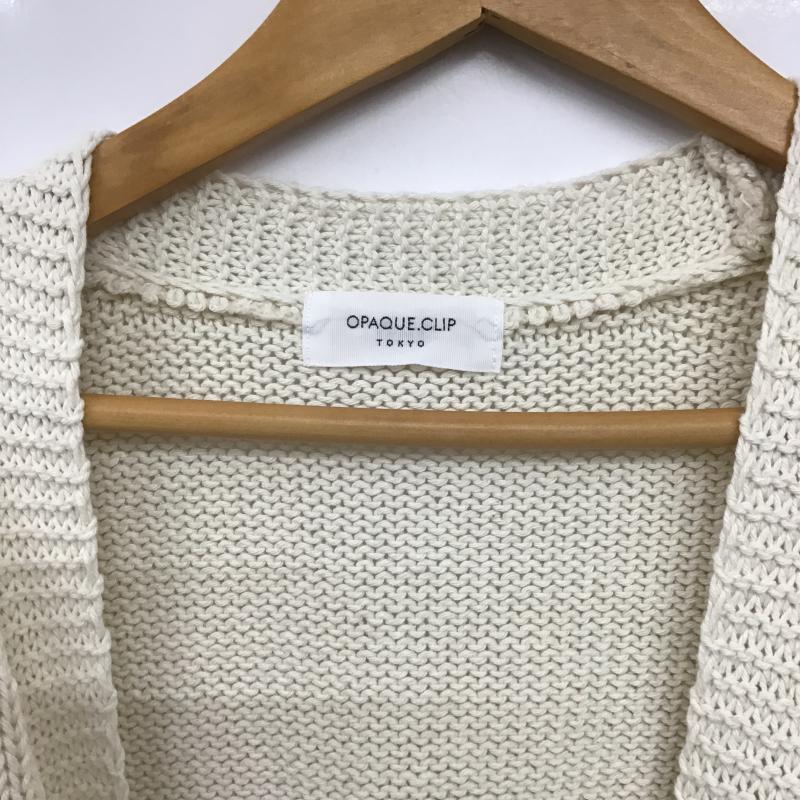 オペークドットクリップ OPAQUE.CLIP カーディガン 長袖 FREE 無地 白 / ホワイト / white レディース USED 古着 中古 10161624
