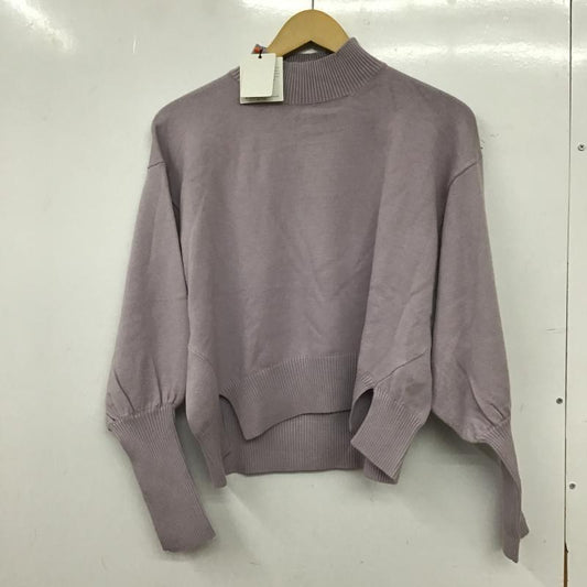スライ SLY ニット、セーター 長袖 030DAH70-6080 VOLUME SLEEVE HG TOPS FREE 無地 紫 / パープル / purple レディース USED 古着 中古 10161627