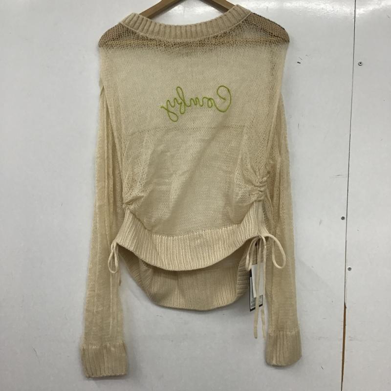 カスタネ Kastane ニット、セーター 長袖 KAZ1051105A0001 刺繍シアーロゴニット FREE 無地 アイボリー / アイボリー / レディース USED 古着 中古 10161629
